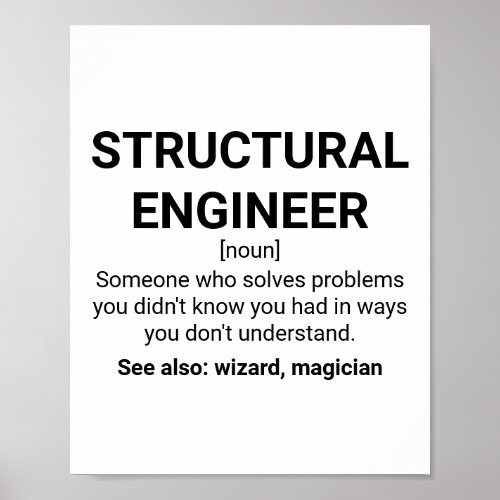 Structural Engineer Meaning Quote Poster