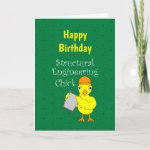 Structural Engineering Chick  Birthday Card