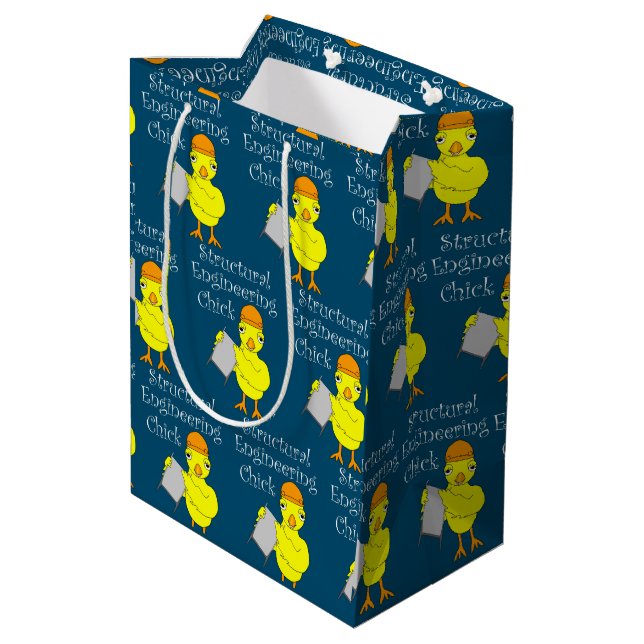 Structural Engineering Chick Medium Gift Bag (Back Angled)