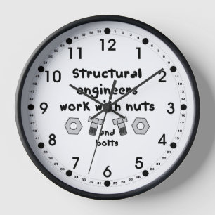 Structural Engineers Work Clock