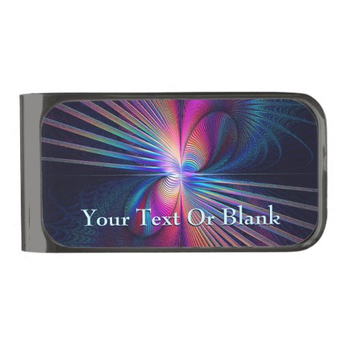 Structural Iridescence Gunmetal Finish Money Clip