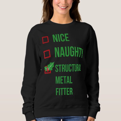 Structural Metal Fitter Funny Pajama Christmas Sweatshirt