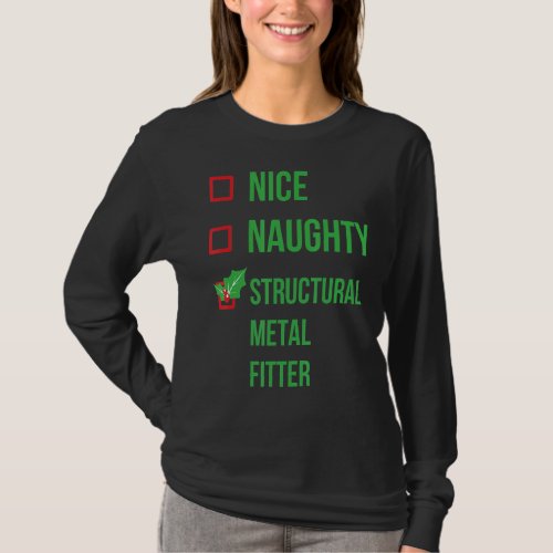 Structural Metal Fitter Funny Pajama Christmas T_Shirt