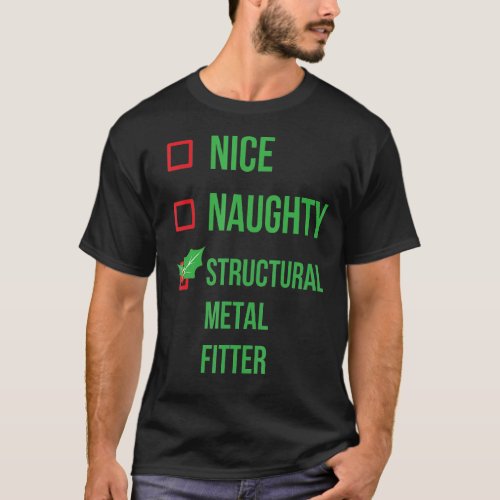 Structural Metal Fitter Funny Pajama Christmas T_Shirt