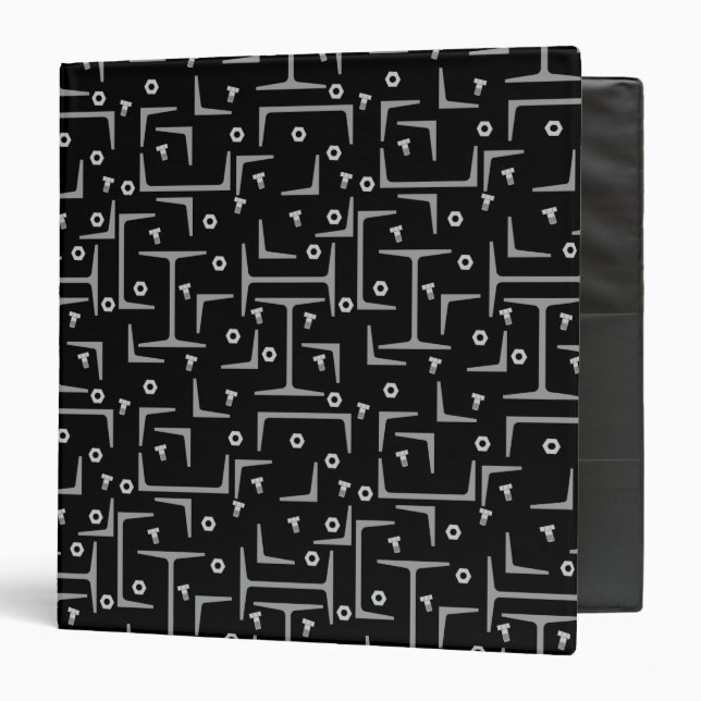 Structural Steel Pattern 3 Ring Binder (Front/Inside)