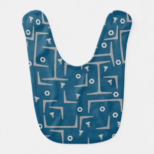 Structural Steel Pattern Baby Bib