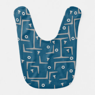 Structural Steel Pattern Baby Bib