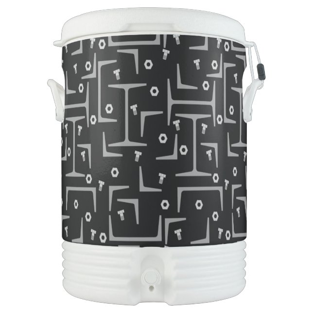 Structural Steel Pattern Beverage Cooler (Front)