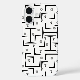 Structural Steel Pattern iPhone 16 Case