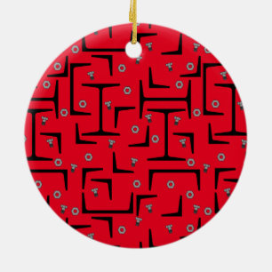 Structural Steel Pattern Ceramic Ornament