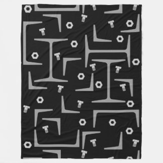 Structural Steel Pattern Fleece Blanket