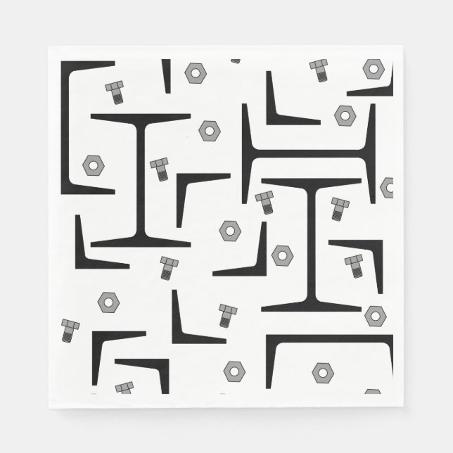 Structural Steel Pattern Napkins (Front)