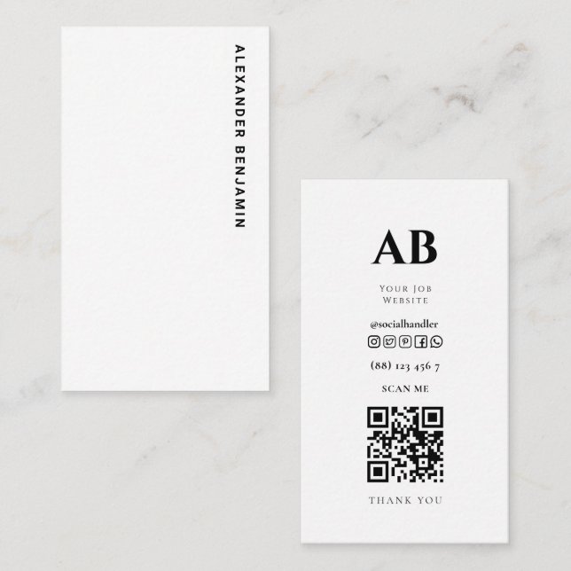 Structural Welder Photo QR Code Business Card (Front/Back)