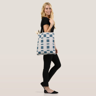 Structure F | Oil Blue & Linen Tote Bag