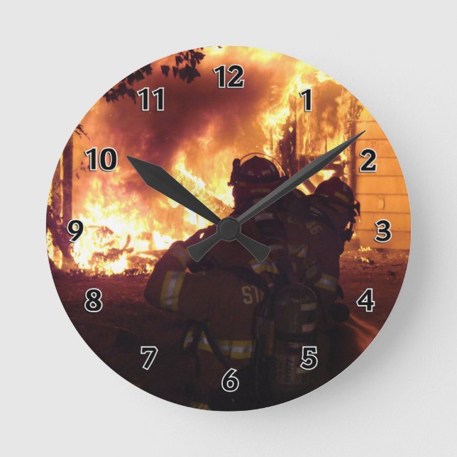 Structure Fire Round Clock (Front)