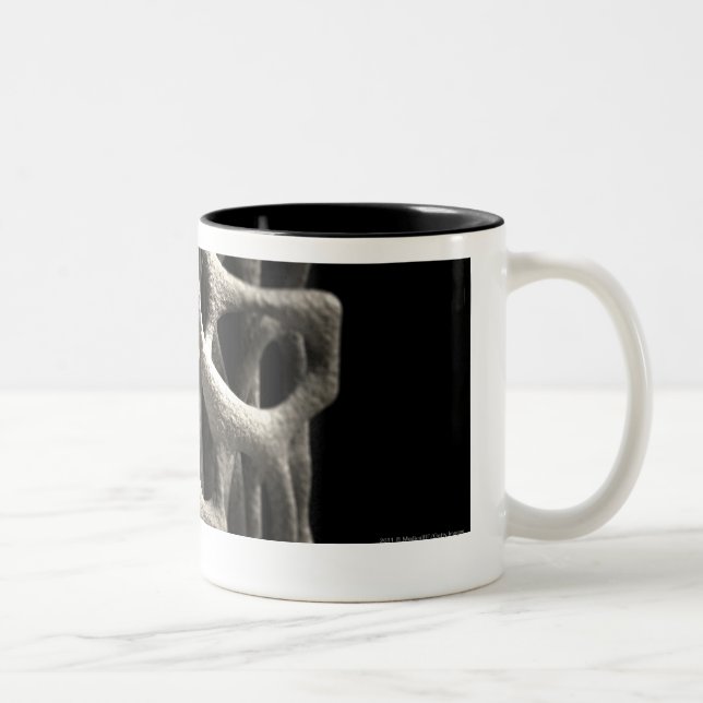 Structure of a bone with osteoporosis Two-Tone coffee mug (Right)