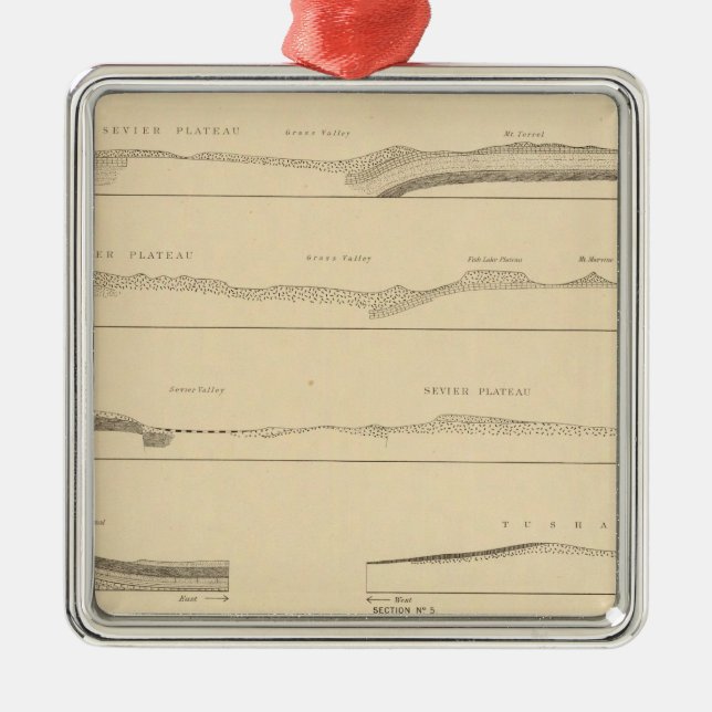 Structure sections through the high plateaus Utah Metal Ornament (Front)