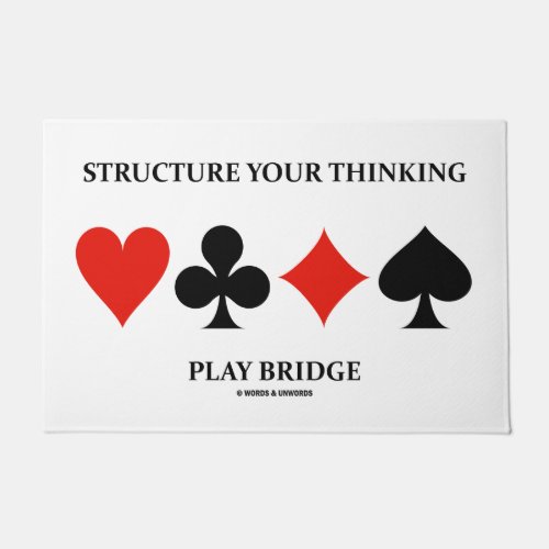 Structure Your Thinking Play Bridge Card Suits Doormat