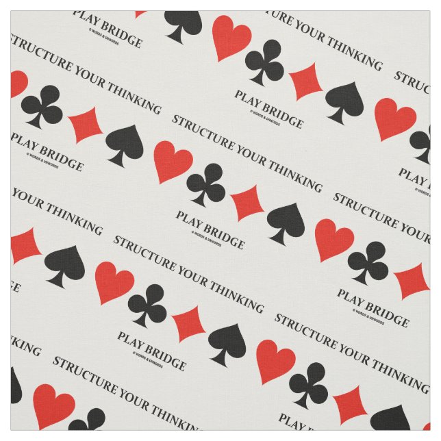 Structure Your Thinking Play Bridge Card Suits Fabric (Swatch)