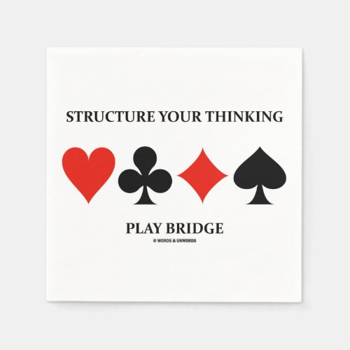 Structure Your Thinking Play Bridge Card Suits Napkins