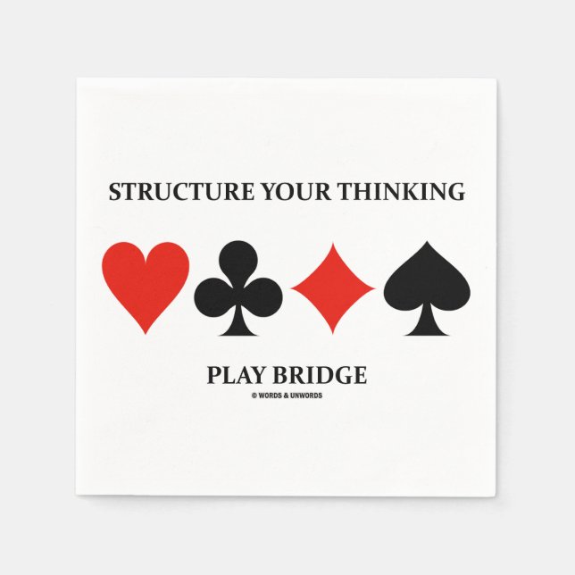 Structure Your Thinking Play Bridge (Card Suits) Napkins (Front)
