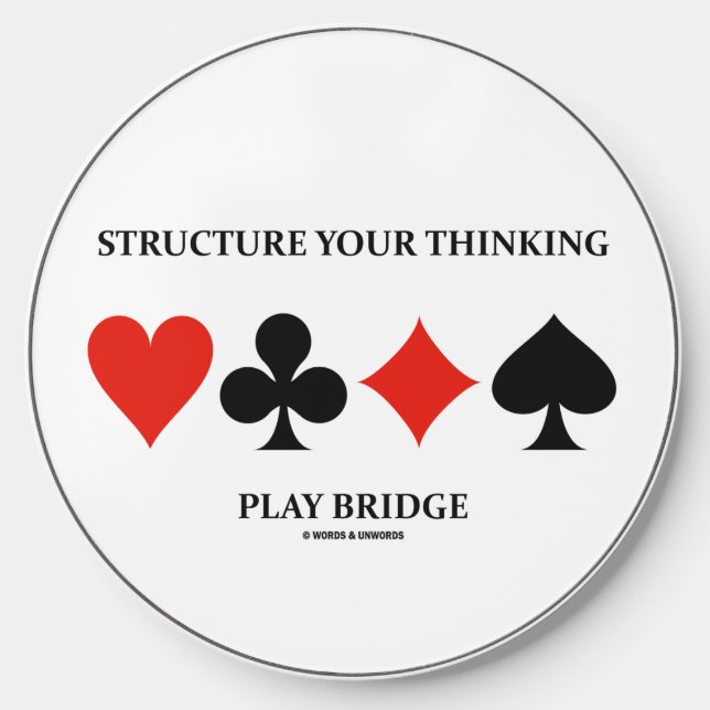 Structure Your Thinking Play Bridge Card Suits Wireless Charger (Front)