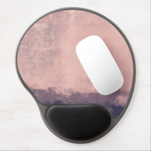 Structured Art Style Pink Navy Blue Gel Mouse Pad