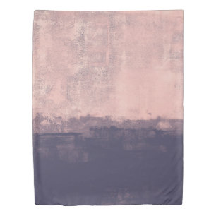 Structured Art Style Pink Navy Blue Purple Duvet Cover
