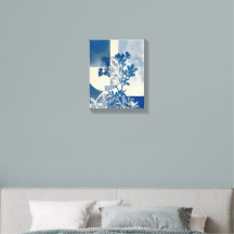 Structured Bloom Abstract Cyanotype Botanical