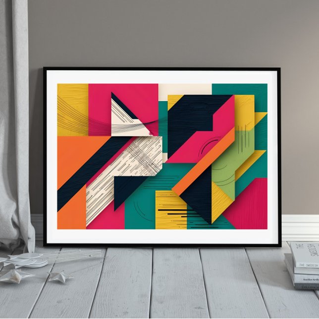 Structured Chaos: Color Block Abstract Poster (Creator Uploaded)