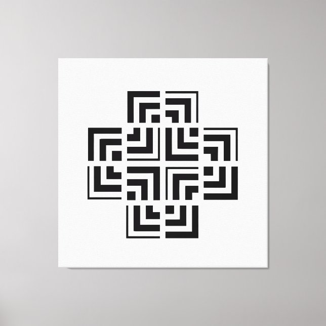 Structured Geometry | Modern Canvas Print (Front)