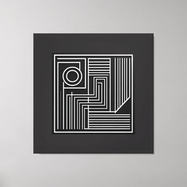 Structured Orbit Lines Canvas Print (Front)