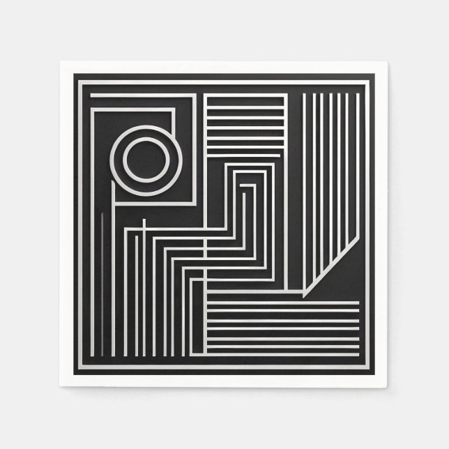 Structured Orbit Lines Napkins (Front)