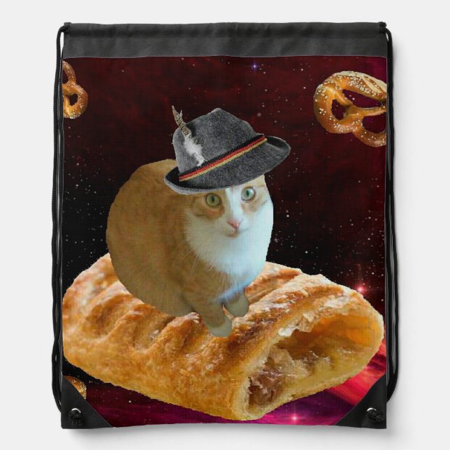 strudel cat drawstring bag (Front)