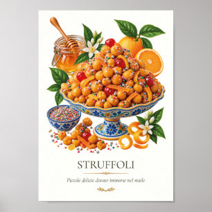 Struffoli – Vintage Italian Dessert Poster