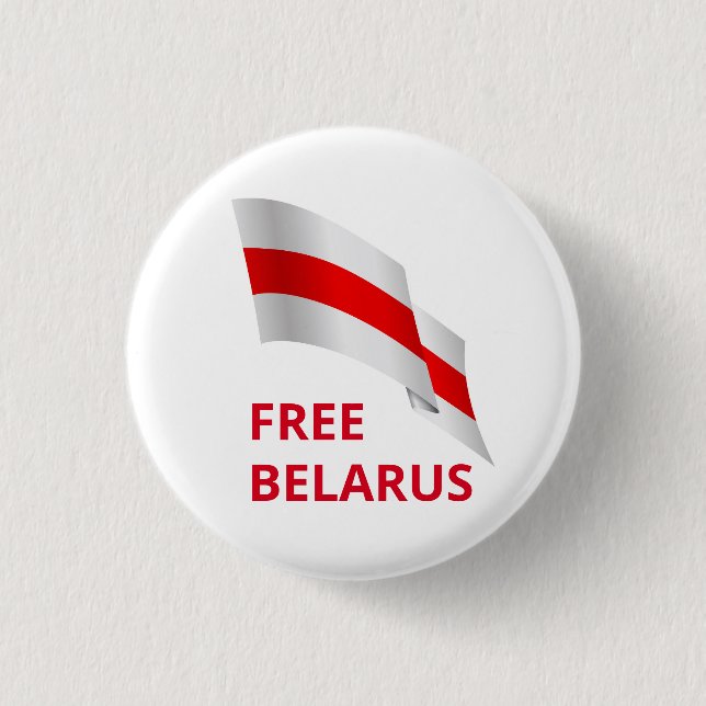 Struggle for freedom in Belarus. Button (Front)