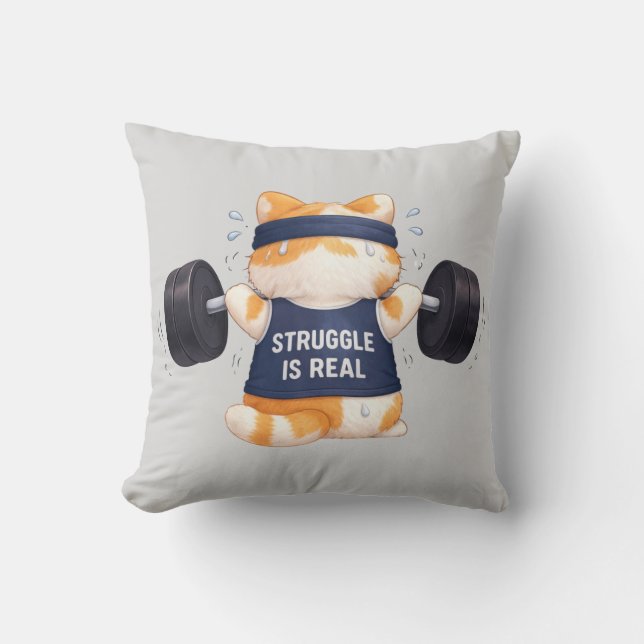 Struggle is Real Throw Pillow (Front)