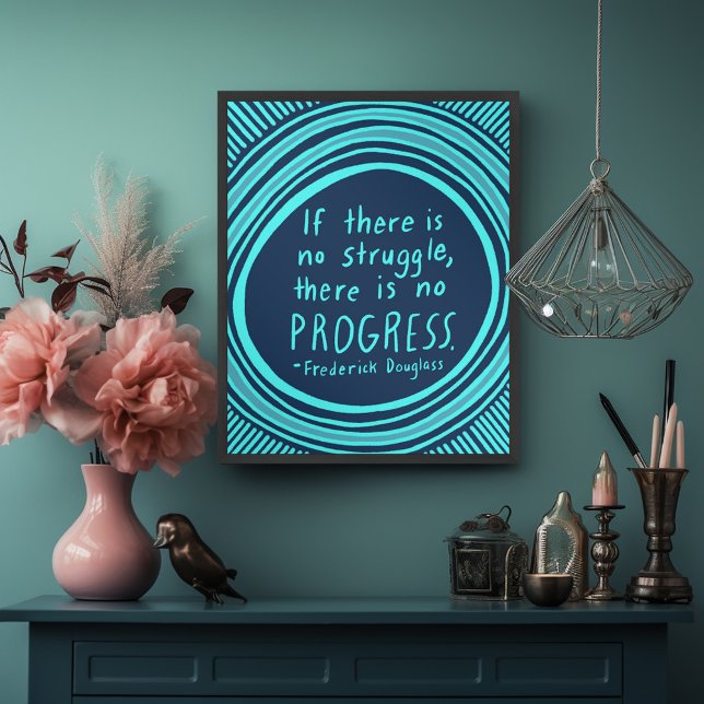 Struggle Progress Douglass Quote Handlettering Poster (Struggle Progress Douglass Quote Handlettering Poster
)