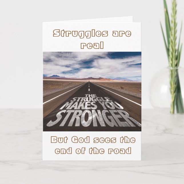 struggles are real sympathy card (Front)