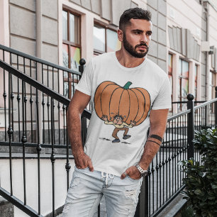 Struggling To Carry A Large Pumpkin Mens T-Shirt