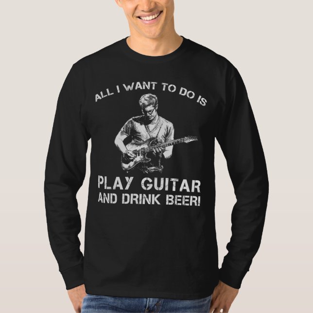Strum & Sip: Celebrate the Harmony of Guitar and B T-Shirt (Front)