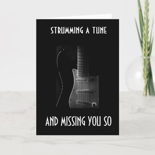 STRUMMING A TUNE FOR YOUR BIRTHDAY CARD