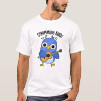 Strumming Bird Funny Animal Pun