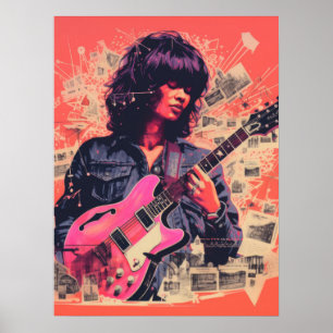 Strumming Elegance: The Art of Rock Poster