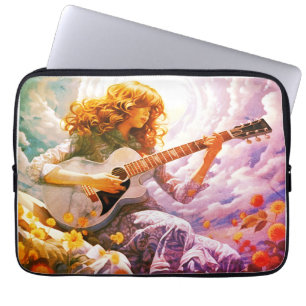 Strumming My Guitar in the Storm Laptop Sleeve