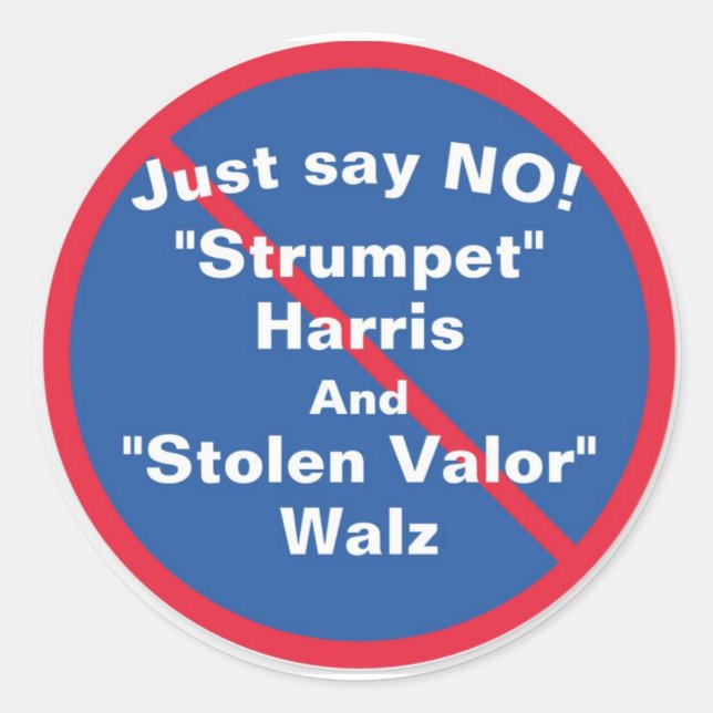 Strumpet and stolen valor classic round sticker (Front)