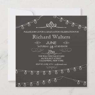 Strung Lights Graduation Party Invitation