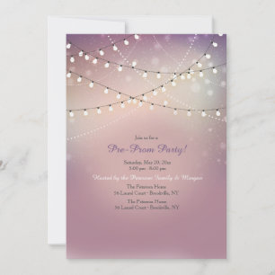 Strung Lights Pre-Prom Party Invitation
