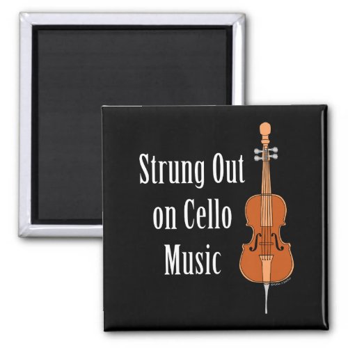 Strung Out Cello Magnet