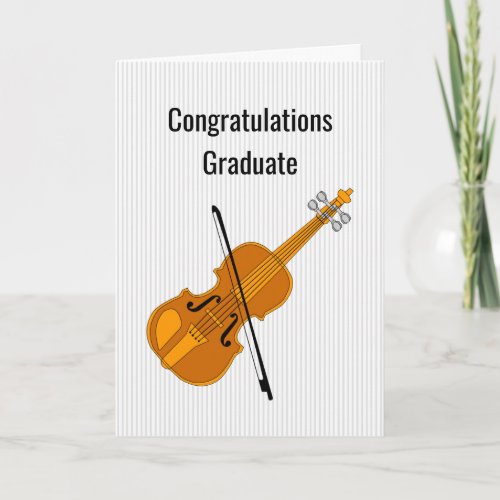 Strung Out On Violin  Graduation Card
